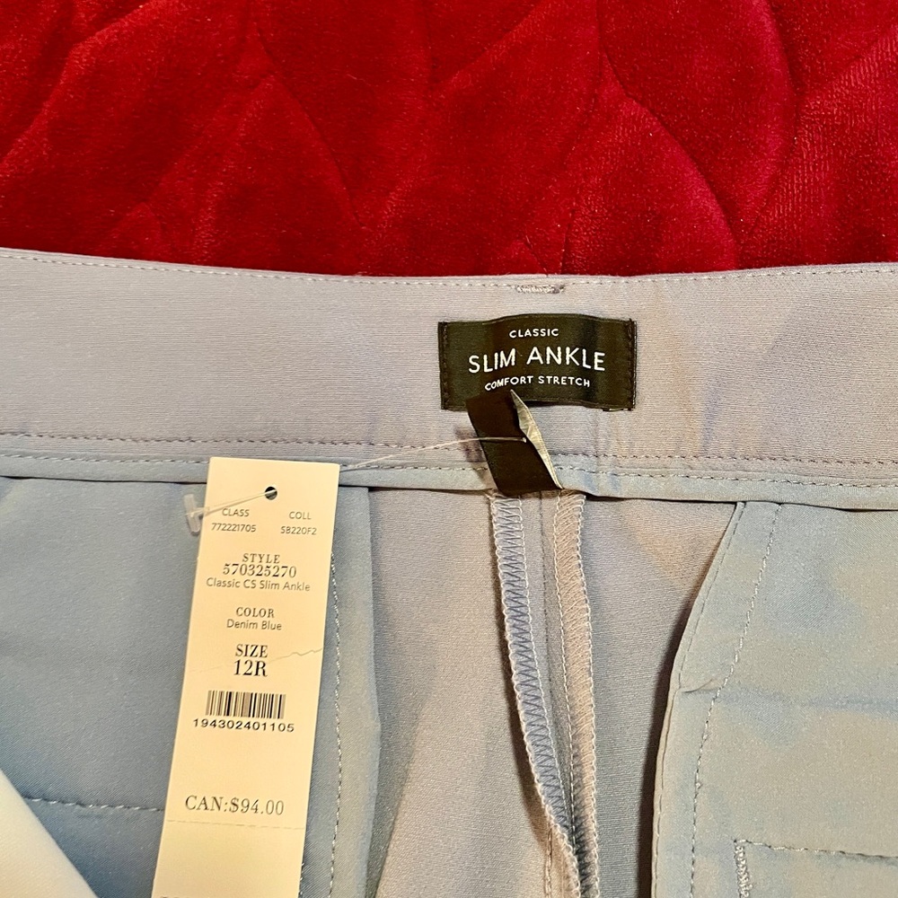 White House Black Market Blue Women's Slim Ankle Comfort Stretch NWT 12/28" - Picture 6 of 9